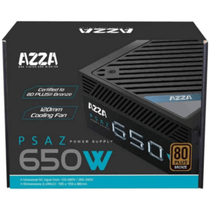 Fuente Azza ATX PSAZ-650W 80 Plus Bronze 650W